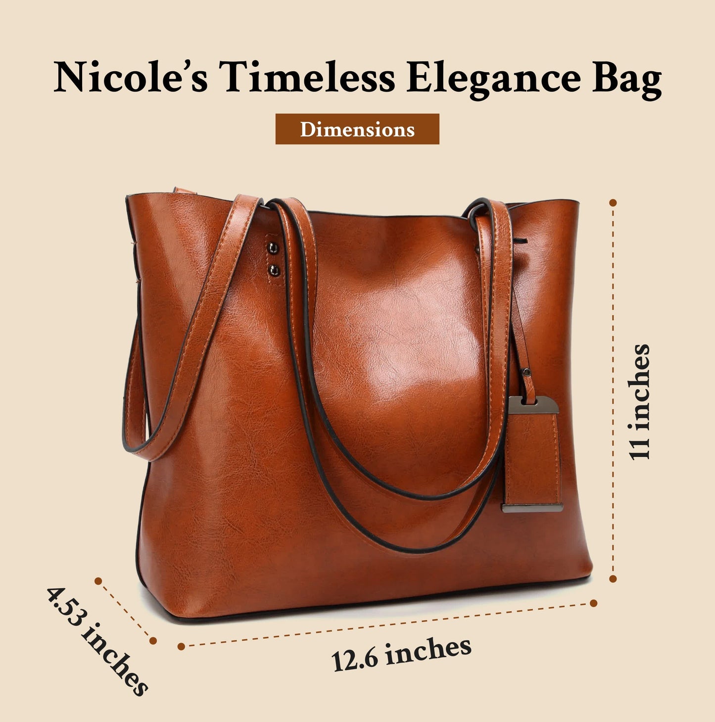 Nicole's Timeless Elegance | Vegan Leather Bag