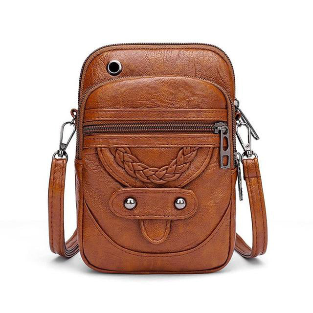 Vellana's Vintage Elegance | Vegan Leather Shoulder Bag
