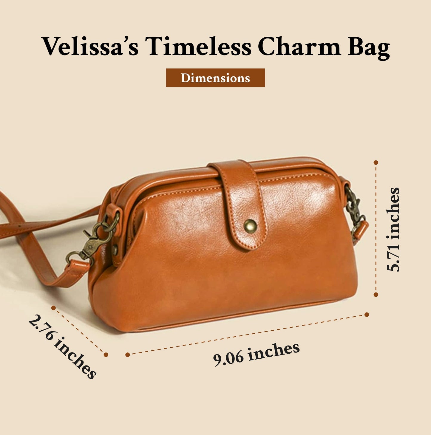 Velissa's Timeless Charm | Unique Vegan Bag
