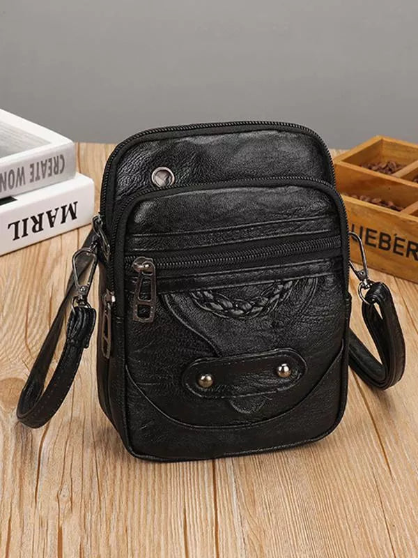 Vellana's Vintage Elegance | Vegan Leather Shoulder Bag